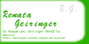 renata geiringer business card